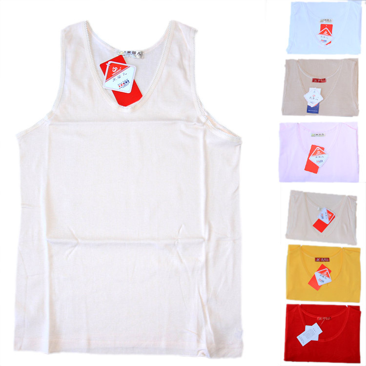 Spring 100% cotton breathable 1612k women's wide shoulder vest combed cotton close-fitting vest