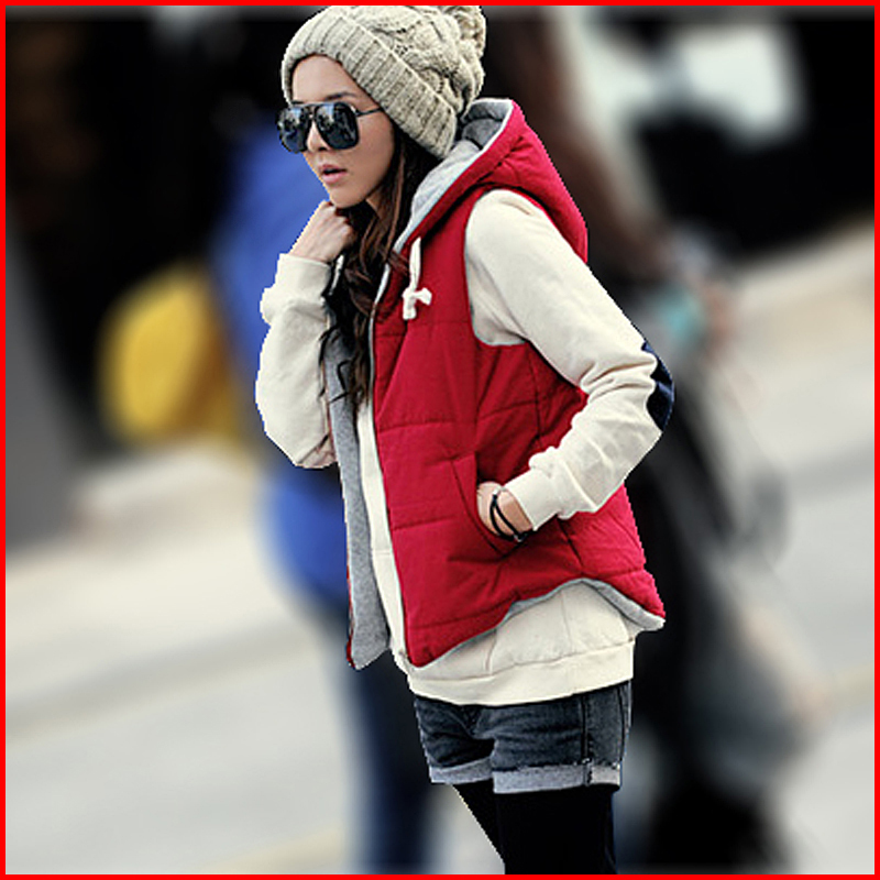 Spring 2012 winter autumn and winter women thickening hooded fashion vest thermal vest