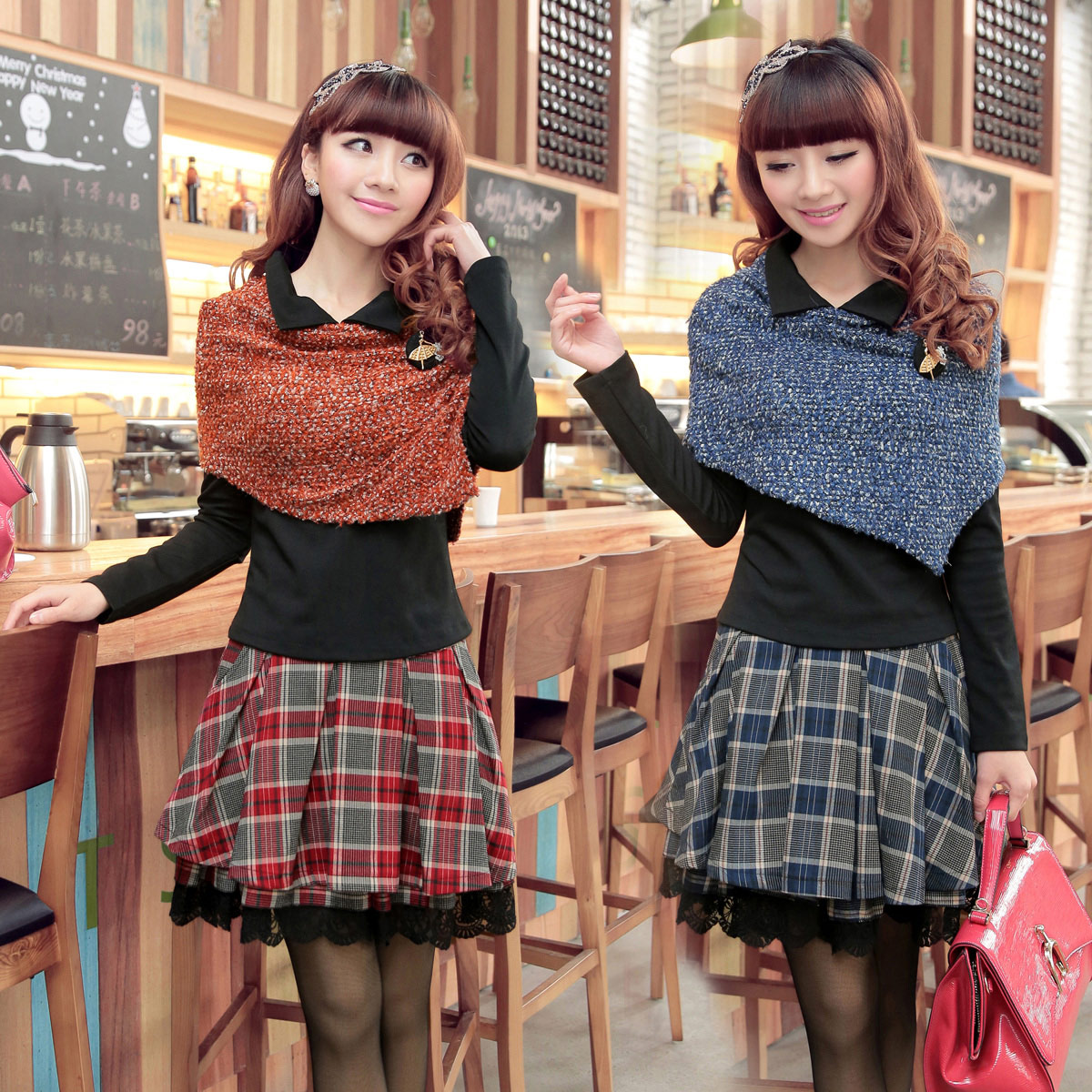 Spring 2013 classic set triangle brooch set fashion t-shirt short skirt female cape