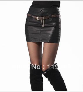 Spring 2013 leather skirt of cultivate one's morality show thin buttock  professional leather skirt