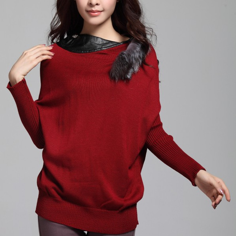 Spring 2013 plus size clothing loose batwing shirt solid color basic sweater spring and autumn sweater outerwear