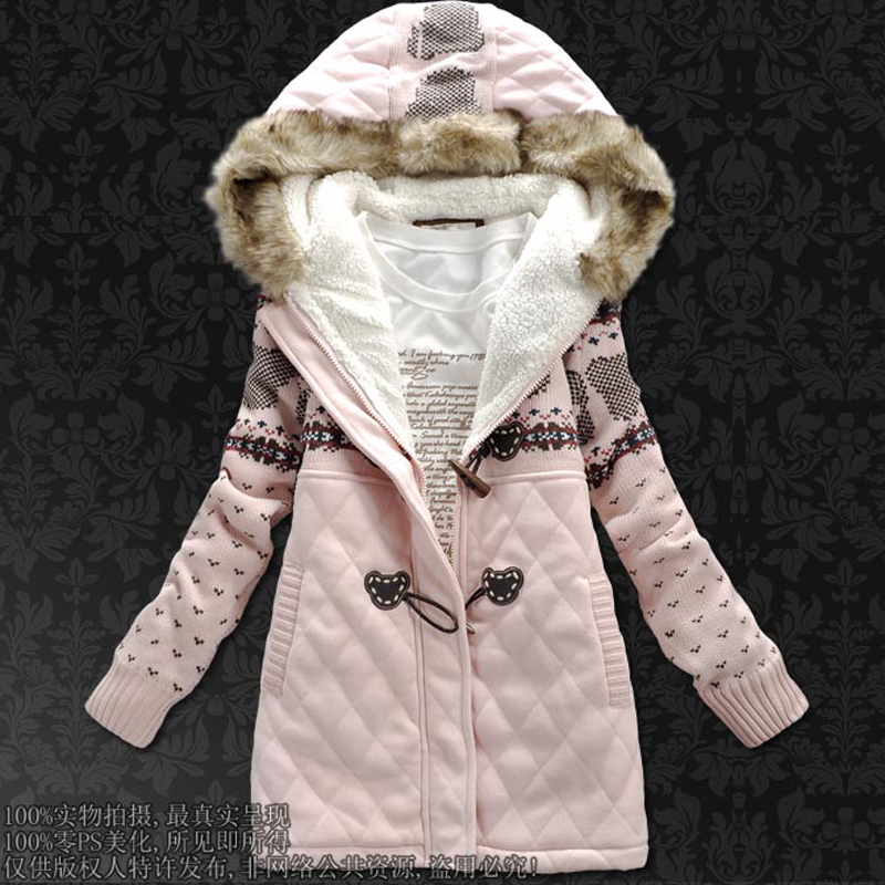 Spring 2013 thick wadded jacket female thickening outerwear METERS BONWE medium-long sweater women's