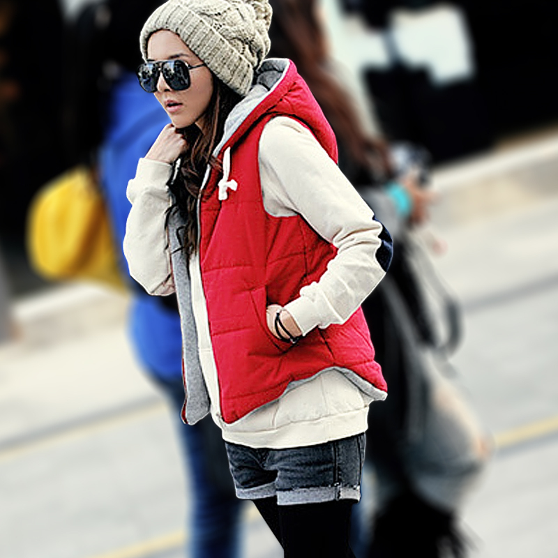 Spring 2013 winter autumn and winter women thickening hooded fashion vest thermal vest