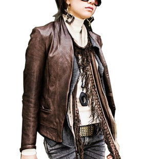 Spring 2013 women's slim small leather clothing PU leather coat female motorcycle clothing female leather clothing outerwear