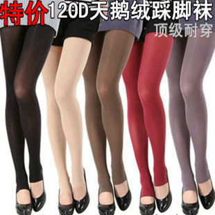 Spring and autumn 120d velvet step foot socks pantyhose female thickening wire socks