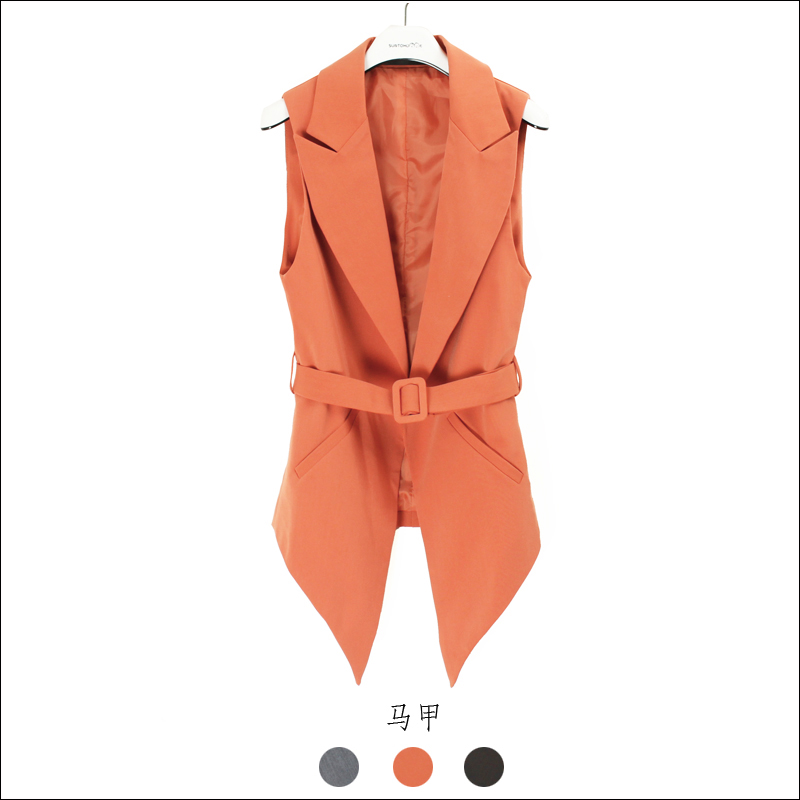 Spring and autumn all-match formal vest vest female fashion thin ol candy color slim suit vest