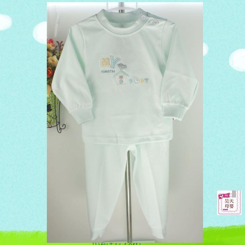 Spring and autumn baby underwear TONGTAI 1282 100% cotton underwear turtleneck buckle set long johns long johns