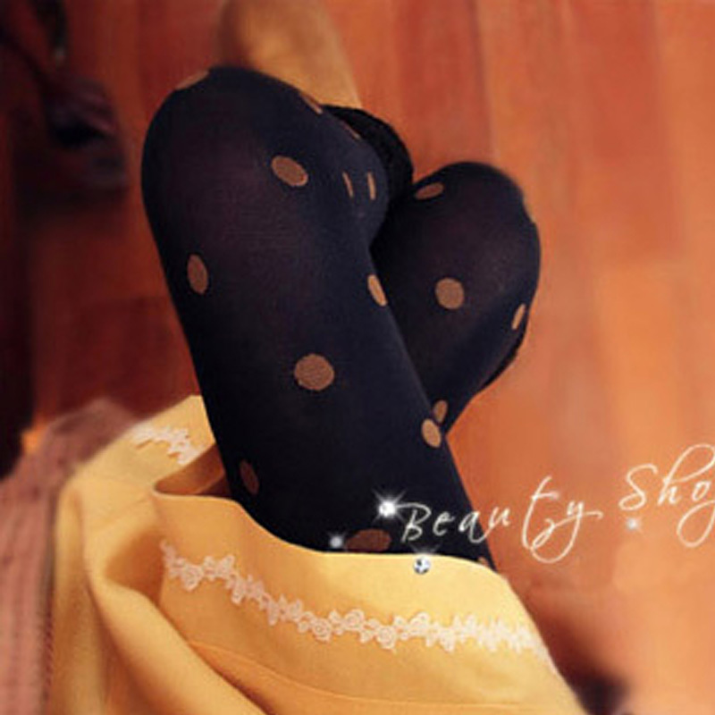 Spring and autumn candy color polka dot vintage stockings meat pantyhose women's velvet socks