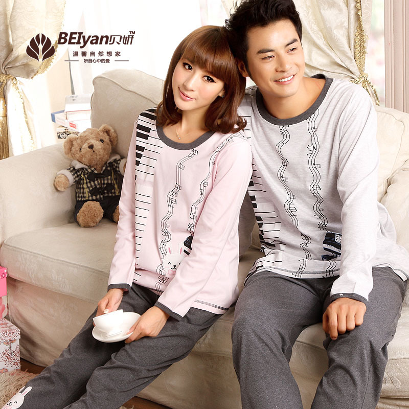 Spring and autumn cotton lovers sleepwear long-sleeve cotton lounge lovely sleepwear