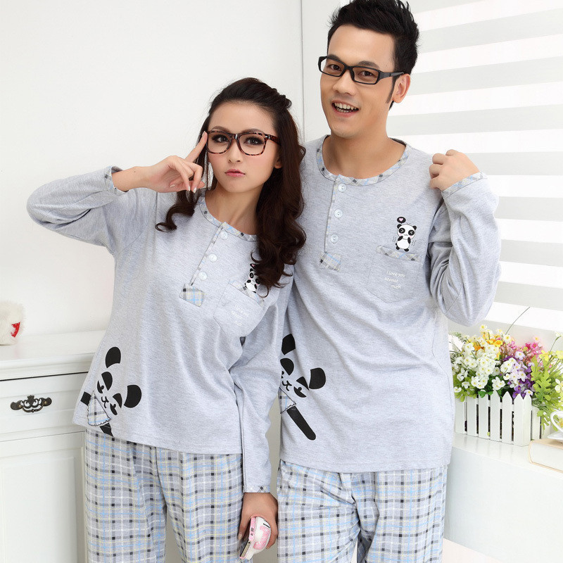 Spring and autumn cotton lovers sleepwear long-sleeve set lounge 0903