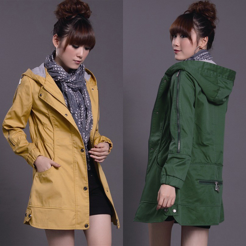 Spring and autumn female elegant slim elegant trench outerwear