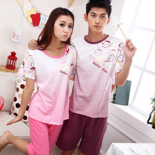 Spring and autumn lovers sleepwear cotton short-sleeve lounge POPEYE cartoon