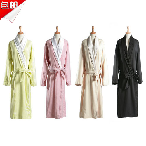 Spring and autumn male female lovers toweled ultra long long-sleeve robe bathrobes plus size plus size