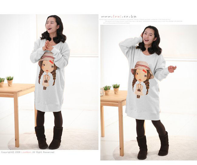 Spring and autumn maternity clothing long design cartoon graphic patterns maternity sweatshirt maternity long-sleeve T-shirt