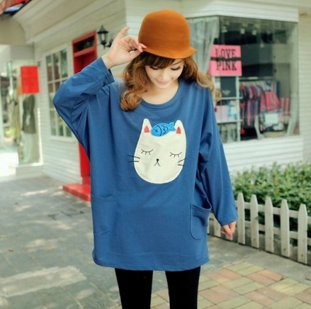 Spring and autumn maternity clothing maternity long-sleeve T-shirt long design maternity long-sleeve top basic shirt