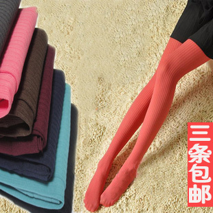 Spring and autumn new arrival all-match thin pantyhose candy color legging socks women's vertical stripe stockings