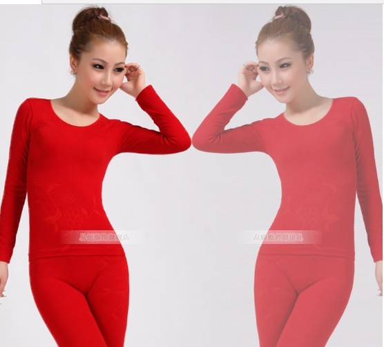 Spring and autumn seamless beauty care basic underwear female set body shaping thermal Free Shipping