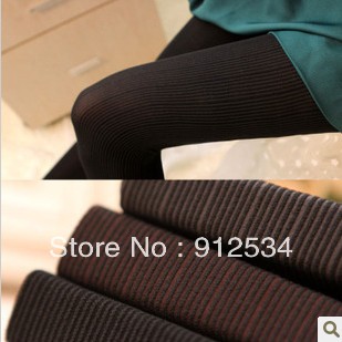 Spring and autumn velvet meat vertical stripe pantyhose socks three-dimensional finelines socks