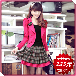 Spring and autumn women's fashion work wear slim long-sleeve skirt set ol work wear dress