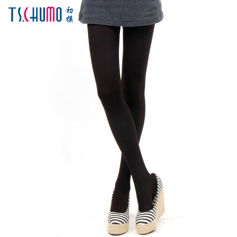 Spring and autumn women's plus velvet fleece slim legging fashion thermal step on the foot stockings