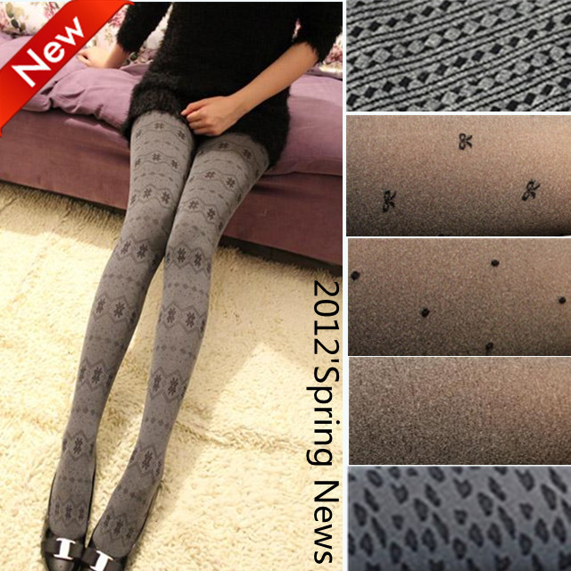 Spring and autumn Women stockings velvet jacquard pantyhose all-match socks pantyhose pants free shipping