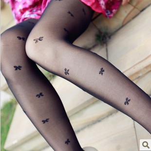 Spring and summer hot small butterfly knot silk stockings sexy pantyhose wholesale