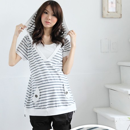 Spring and summer maternity clothing ta12115b nursing top maternity t-shirt trimesters nursing dual