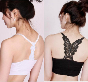 Spring and summer modal basic top underwear vest tube top back butterfly lace tube top around the chest basic spaghetti strap