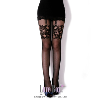 Spring and summer spaghetti strap socks cutout stockings lace fishnet stockings pantyhose jacquard legging socks