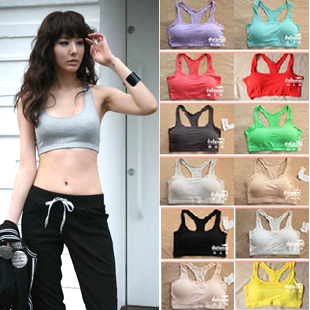 Spring and summer sports underwear pectoral girdle pad spaghetti strap tube top tube top basic small vest female