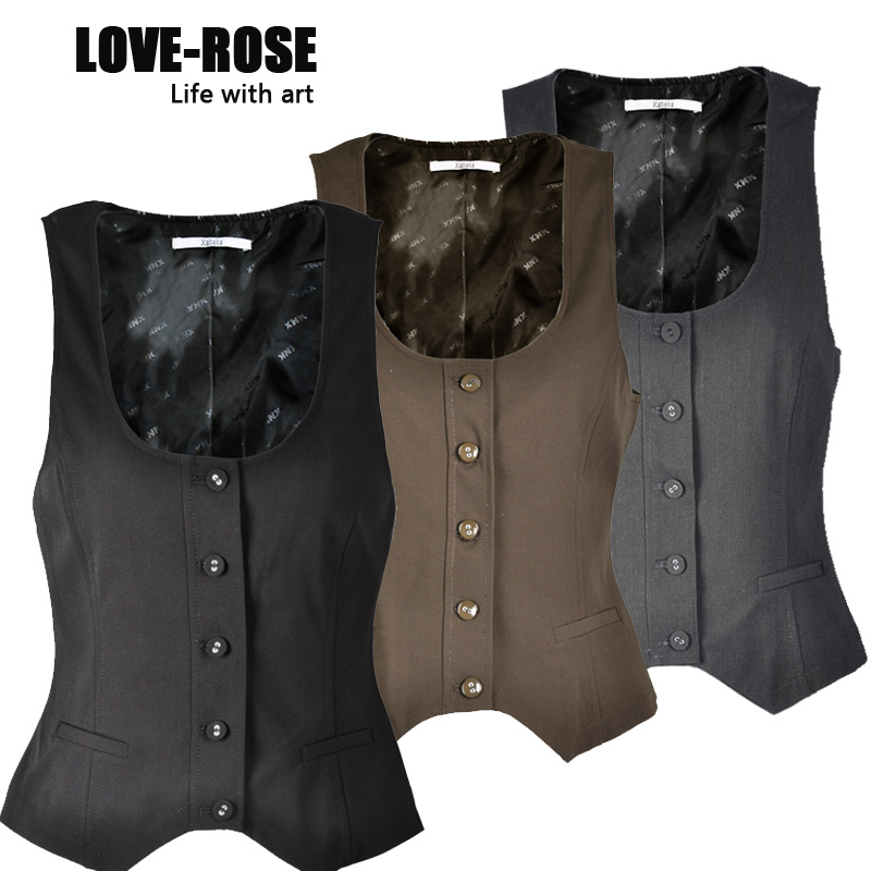 Spring autumn vest fashion all-match suit vest fashion slim outerwear vest female