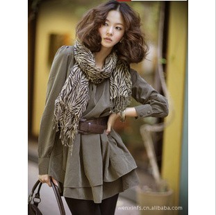 Spring chiffon skirt elegant ladies faux leather velvet o-neck slim all-match basic spring one-piece dress