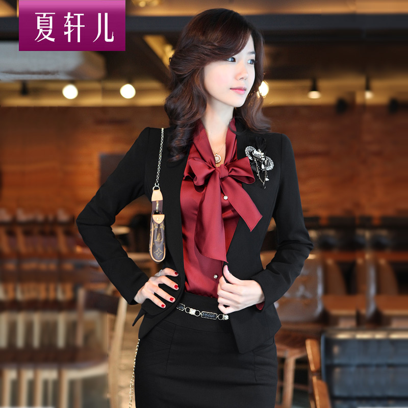 Spring fashion professional women easy care slim skirt formal work wear 995 suits