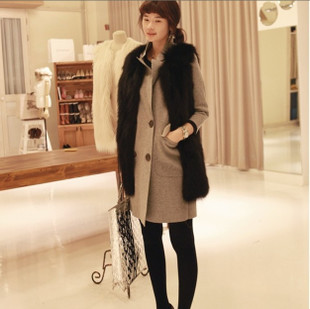 Spring faux vest fur coat fur coat medium-long fur vest