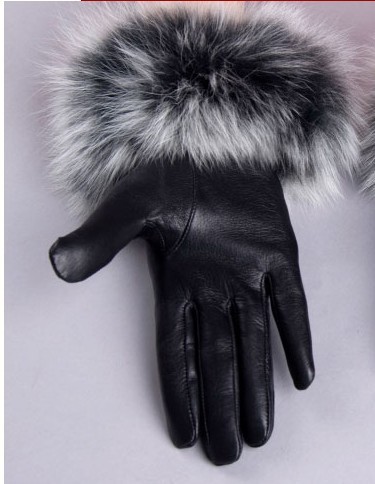 Spring genuine leather rex rabbit hair gloves women's high quality suede genuine leather gloves fur