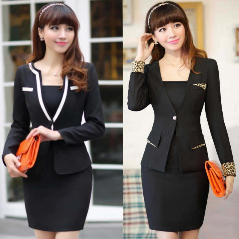 Spring long-sleeve women's set fashion suit skirt female professional set ol formal work wear work wear