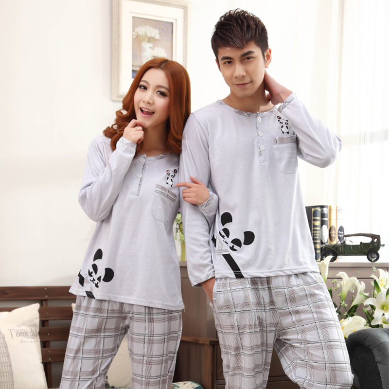 Spring lovers casual outdoor 100% cotton sleepwear brief lounge twinset Free delivery