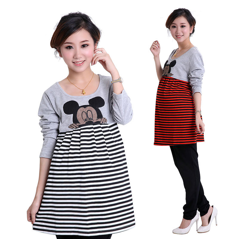 Spring maternity top maternity clothing spring maternity long-sleeve top fashion maternity top cotton