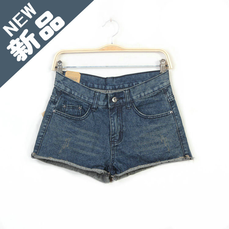 Spring mm plus size available denim shorts female loose hole single-shorts flash shorts boot cut jeans