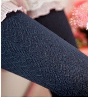 Spring models three-dimensional love hearts vertical stripes thin velvet pantyhose, heart tights-