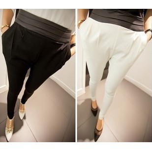 Spring new arrival 2013 leather slim harem pants women spring casual pants long trousers mushroom