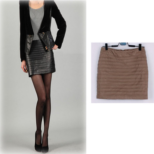 Spring new arrival fashion plus size topshop vintage leather skirt slim hip bust skirt female leather