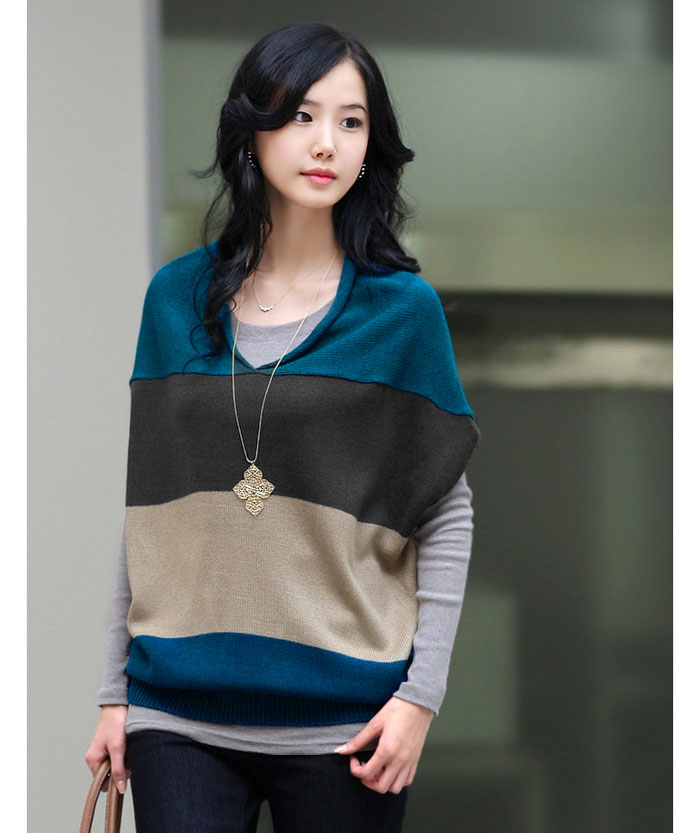 Spring new arrival women's all-match color batwing sleeve  loose plus size  outerwear sweater