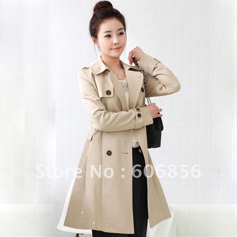 Spring outerwear 2012 autumn and winter slim medium-long outerwear FOR LADIES COAT NEW STYLE AND FASHION FREE SHIPPING