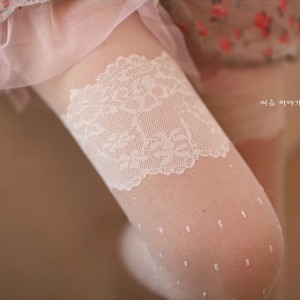 spring paragraph ultra-thin transparent black and white vintage lace stockings basic pantyhose