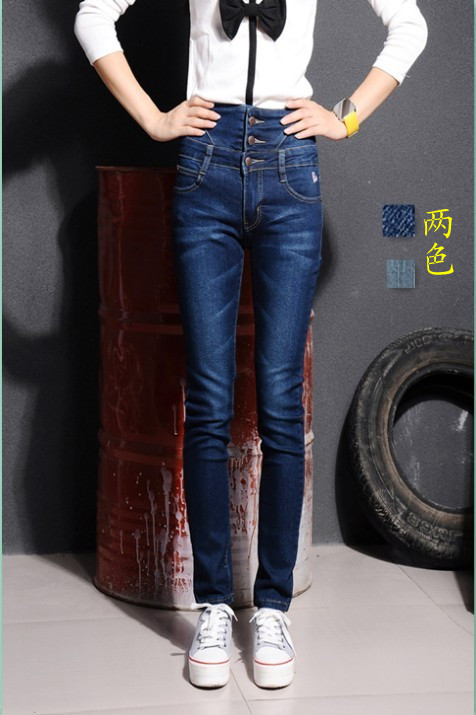 Spring pencil jeans skinny pants tight pants vintage Women female