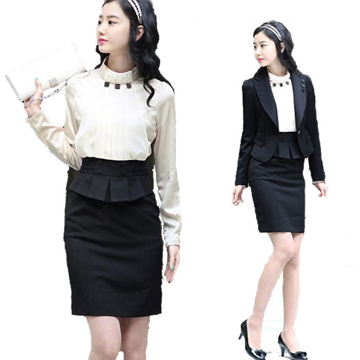 Spring suit work wear work wear fashion one-piece dress set skirt ol women's formal