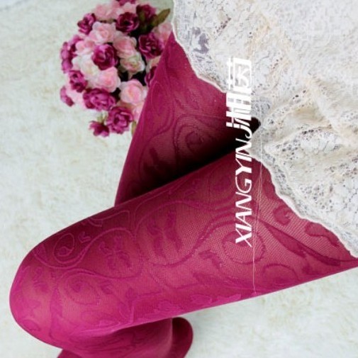 spring woman vintage flower fashion thickening pantyhose  sexy stockings legging free shipping