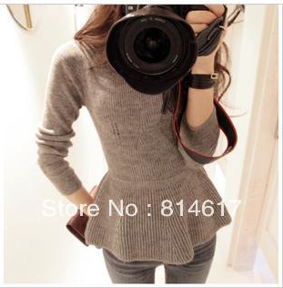 Spring Women thickening sweater outerwear pullover dress short design slim long-sleeve basic sweater online