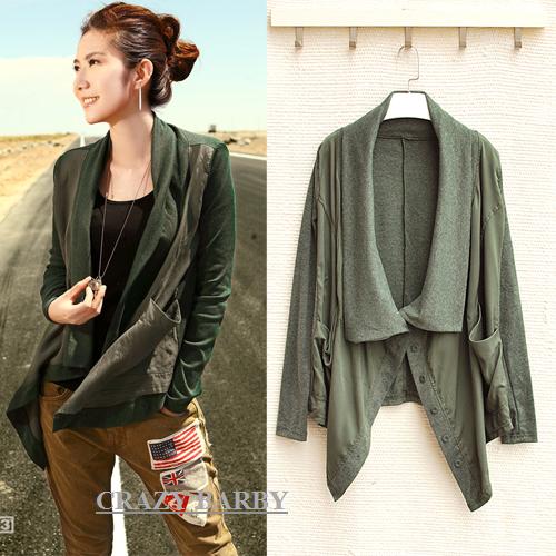 Star fashion outerwear olive khaki casual vest female spring and autumn